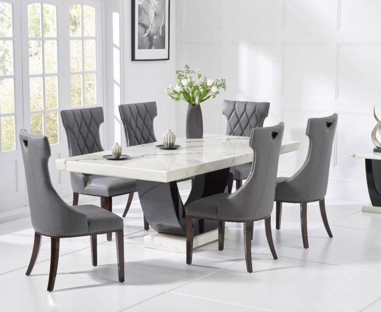 White Marble Dining Room Table Round