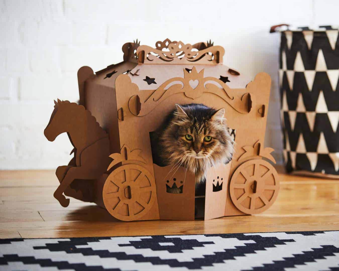 Carriage Cardboard Cat House