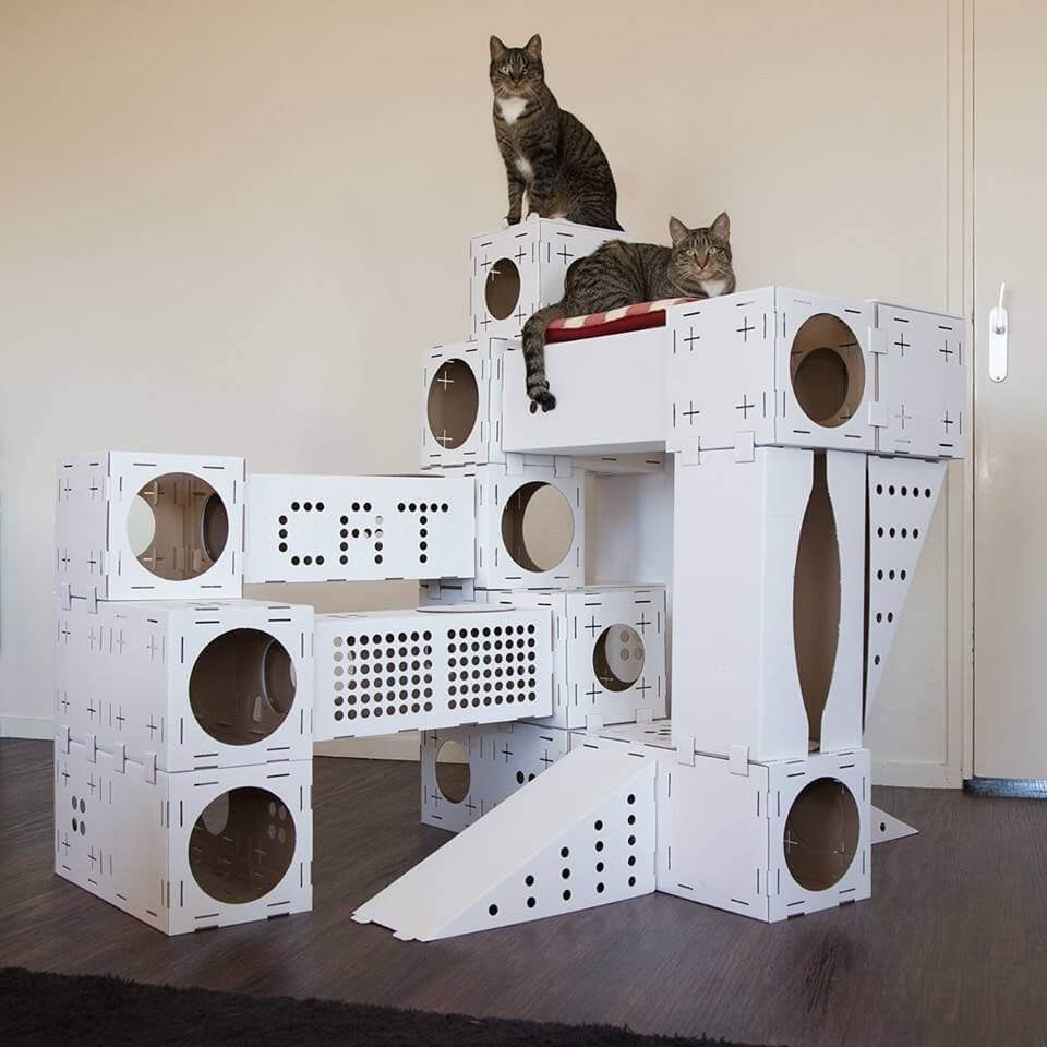 DIY Double-Decker Cat Playhouse