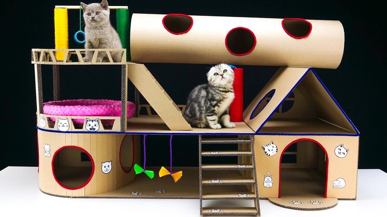 Epic Cardboard Cat House