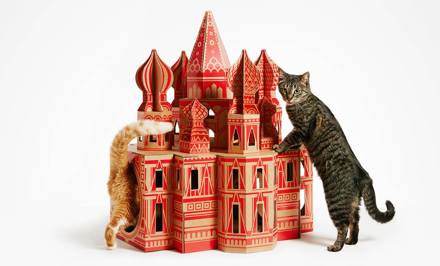 Layered Cardboard Cat Temple
