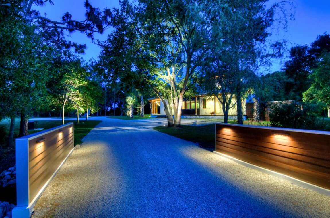 Lighted driveway