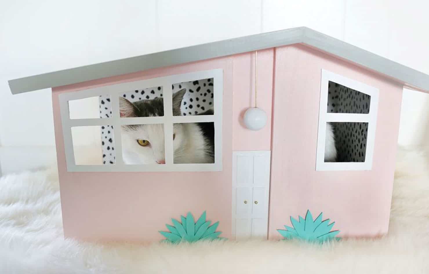Palm Springs Inspired DIY Cat House