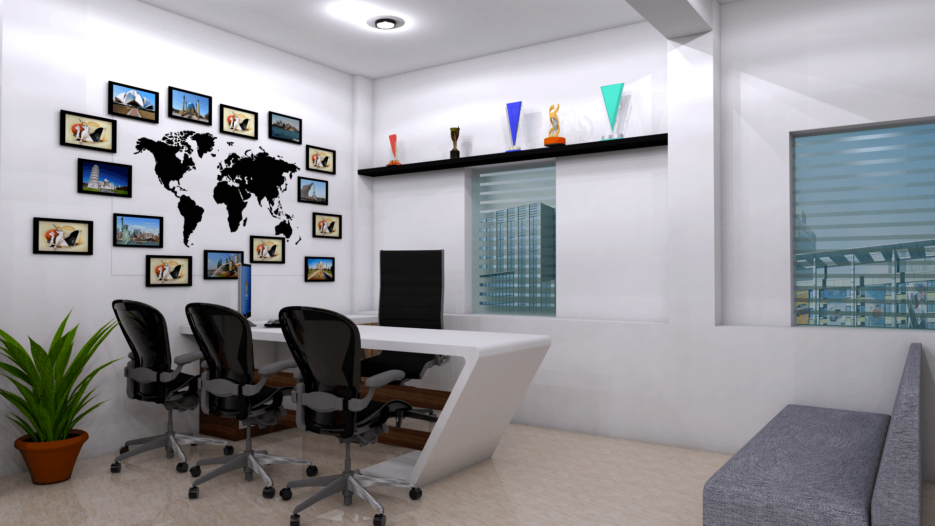 Simple decoration Travel Agency Office