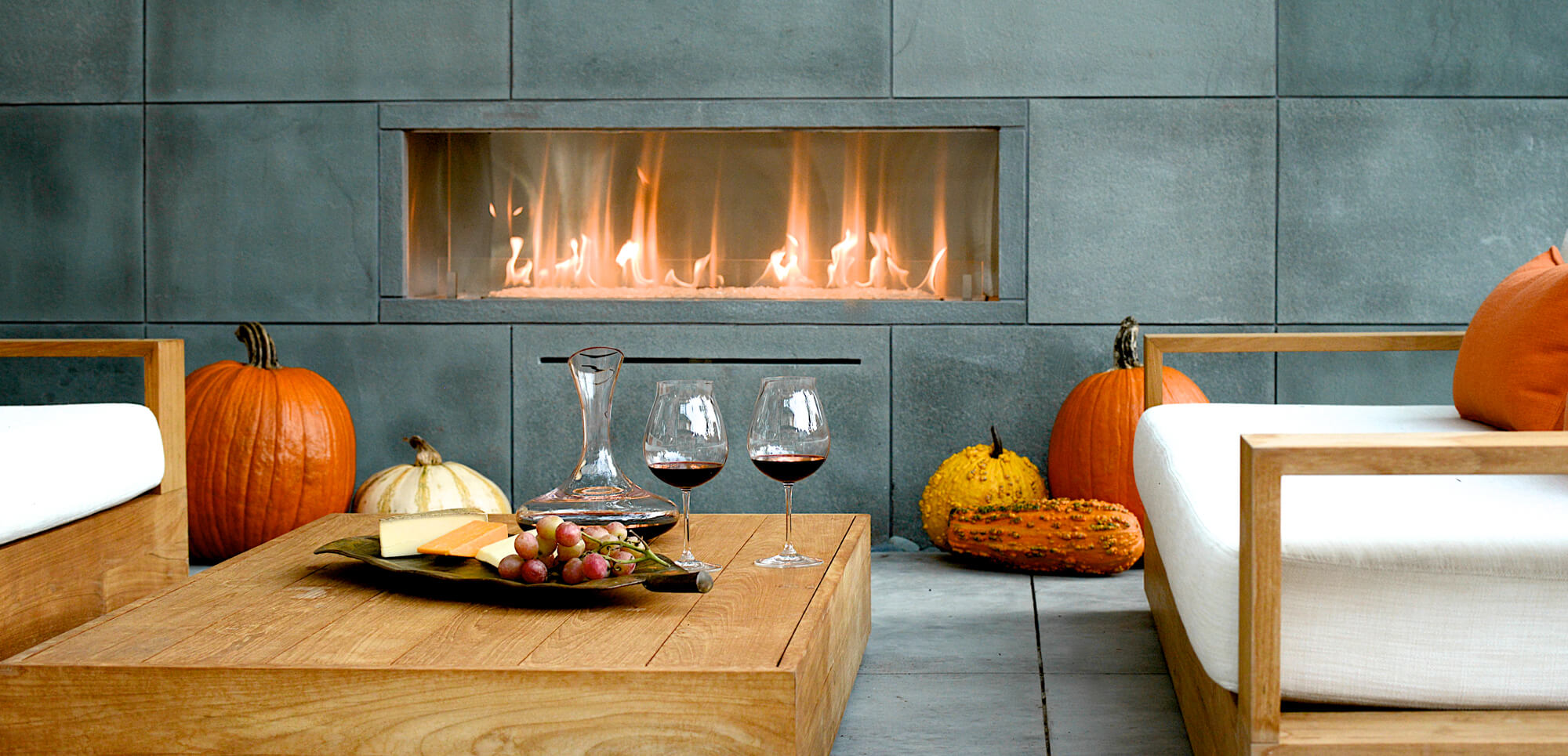 Contemporary fireplace