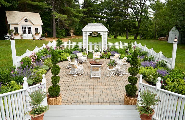 Cottage charm in backyard