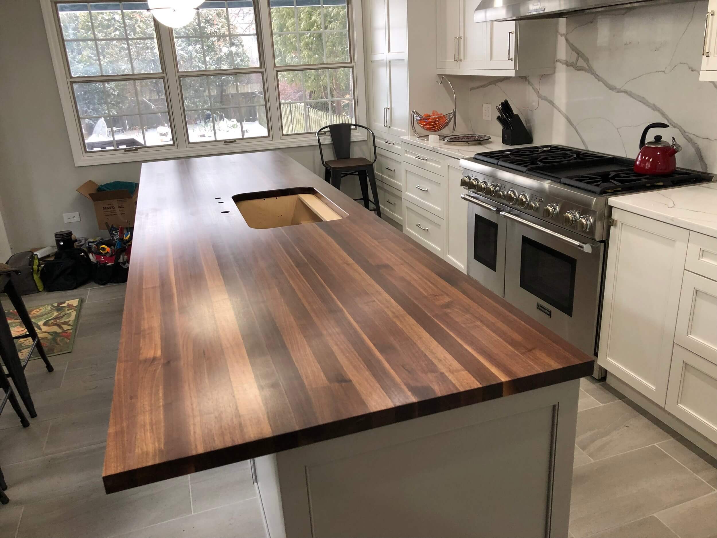 Maple block countertop