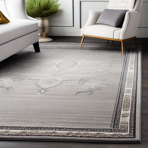 Boutique chic rug in grey