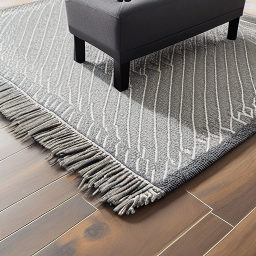 Fringed fun rug in grey