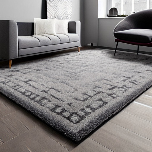 Interesting and unique rug in grey