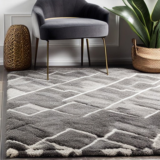 Mixed shades rug in grey