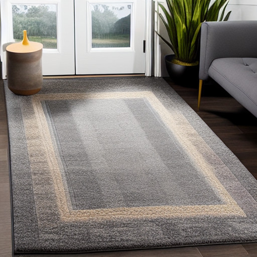 Pretty pastels rug in grey