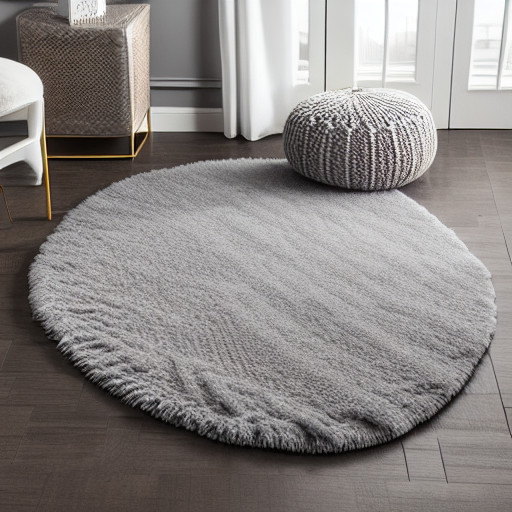 Small and cozy rug in grey
