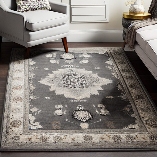 Traditional and elegant rug grey