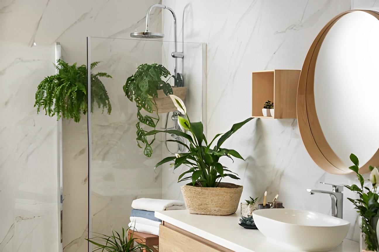 Peace Lily Plant for bathroom
