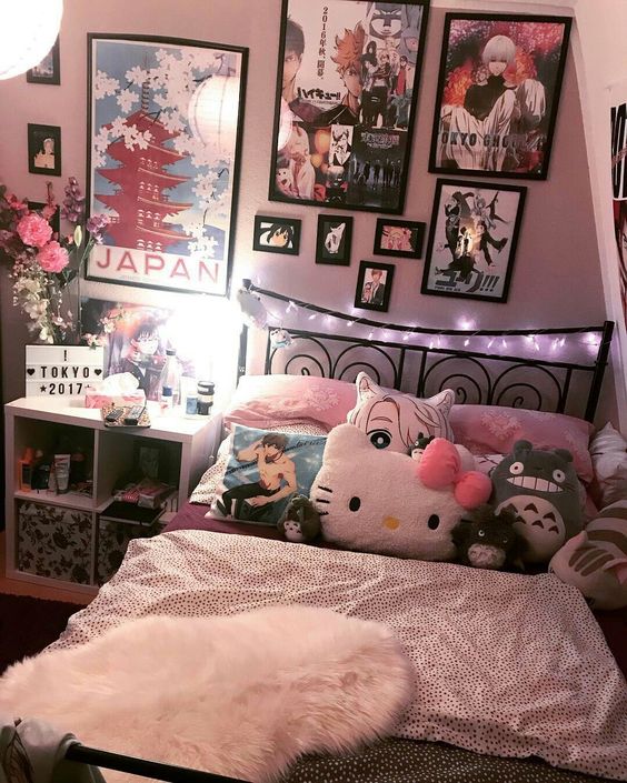 kawaii anime bedrooms