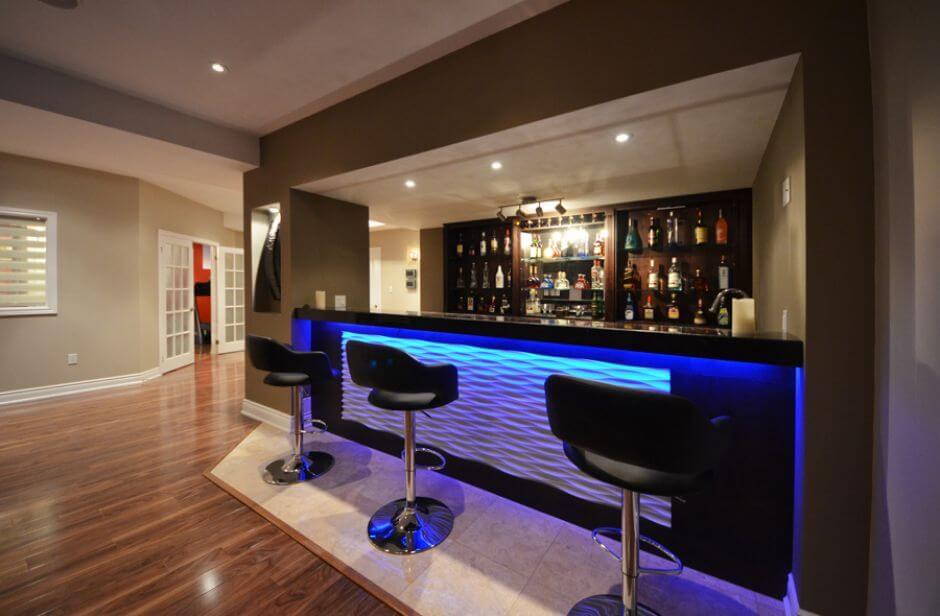 Home Pub Modern Basement Bar Design 3