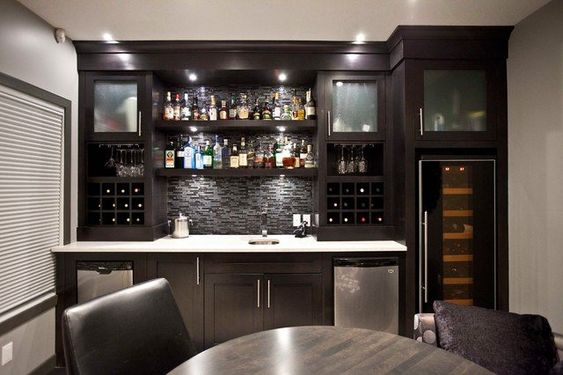 Innovative & Unique Modern Basement Bar Design 18