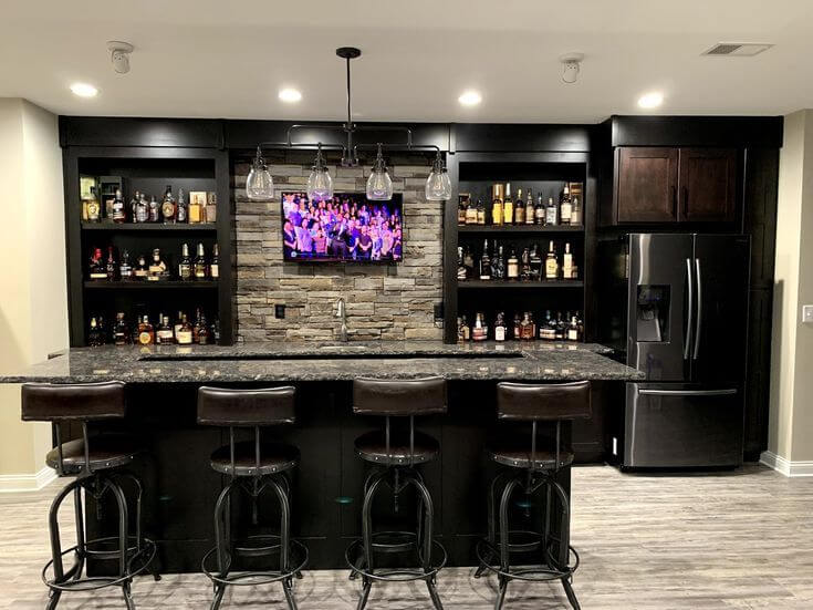 Man Cave Bar Modern Basement Bar Design 4