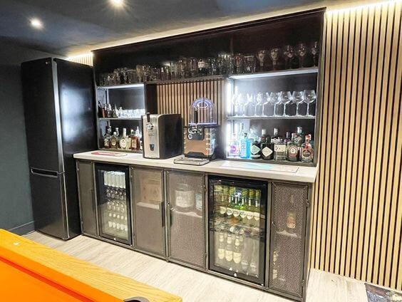 Personal Space Modern Basement Bar Design