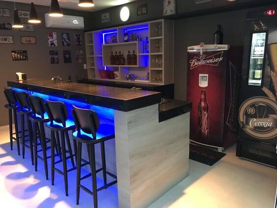 little Show Off Modern Basement Bar Design 13