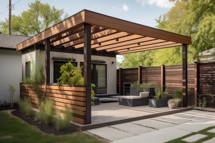 modern Backyard Patio Ideas Florida with sleek clean lines minimalistic design