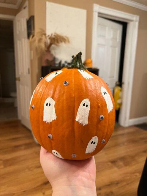 Painted pumpkin inspo Floating Ghost