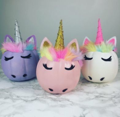 Mini pumpkin painting Unicorns