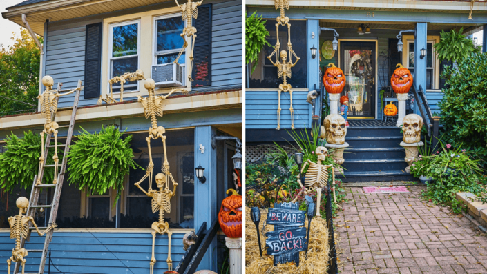 Haunted vibe Skeleton All around home during Halloween event Decor