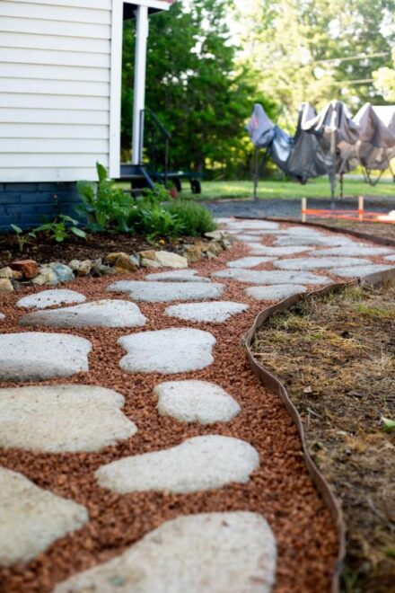 Brick Gravel Stepping Stones