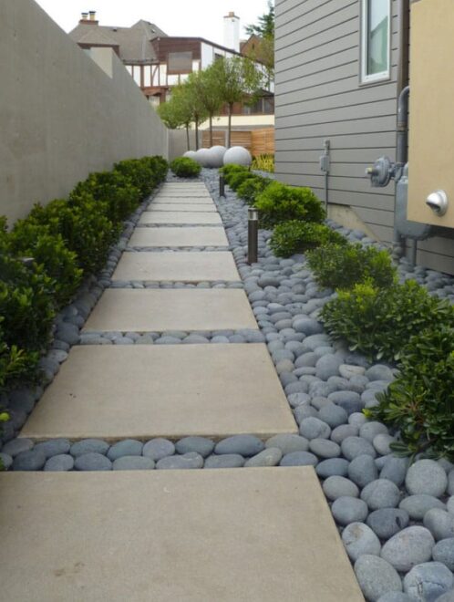 Mexican Beach Pebble Gravel Walkway