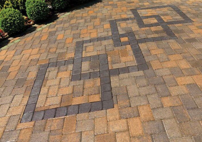 Random Brick Paver Walkway