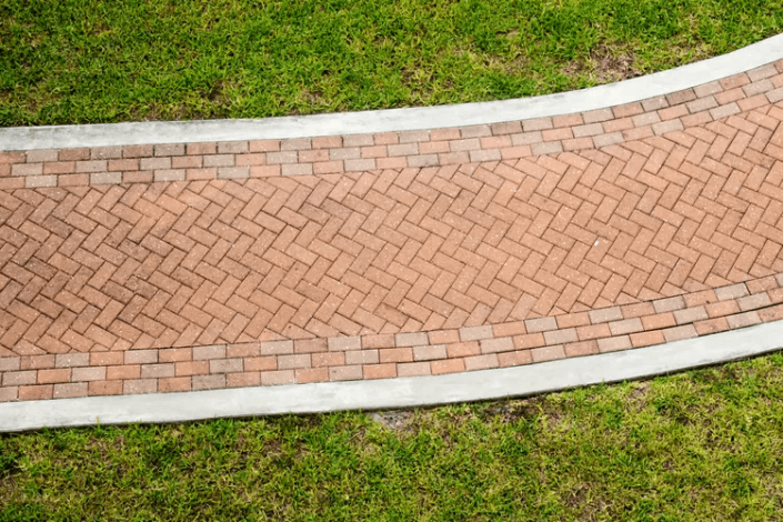 Herringbone Brick Path