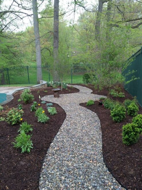 River Rock Gravel Walkway