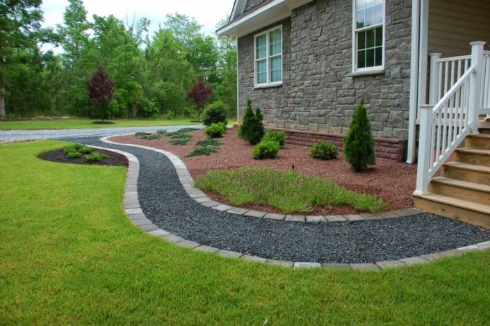 Crushed Stone Gravel Walkway