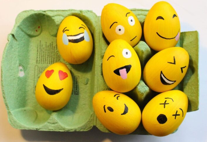 Emojis Easter Eggs Painting