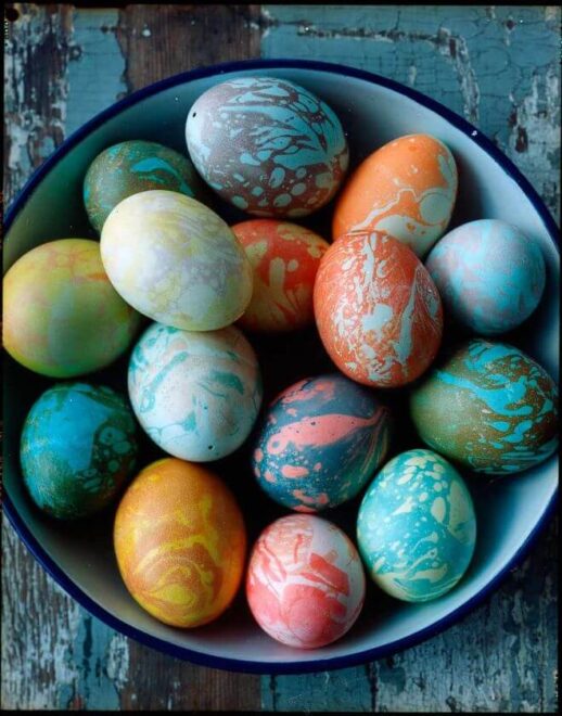 Colorful Silk Dyed Easter Eggs ideas