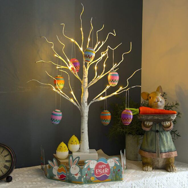 Tree Decorated with Easter Egg