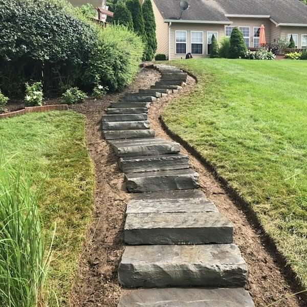 Build a Slope stepping stone pathways