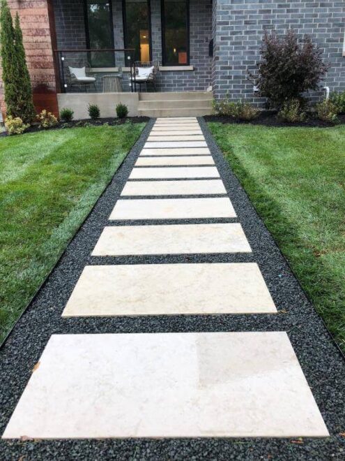 Pebble Border Stepping stone pathways