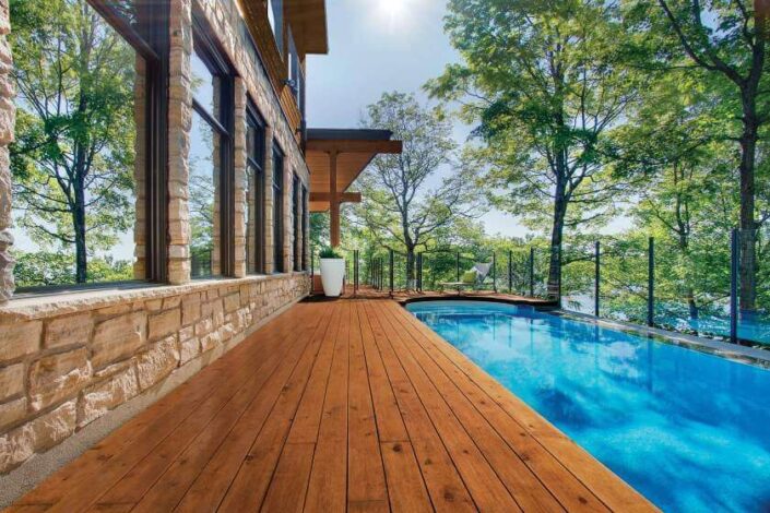Pool Deck wooden Walkway