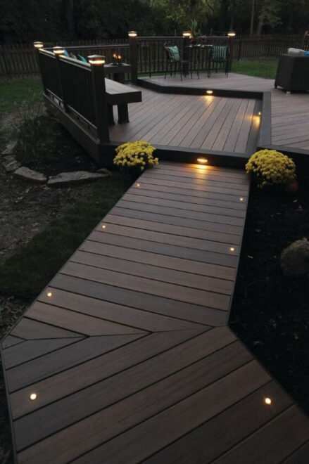 Illuminating LED Lights for Wooden walkway