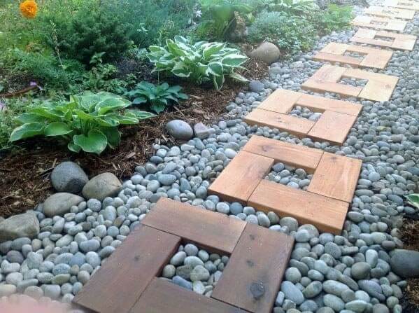 Brick and wooden Walkway