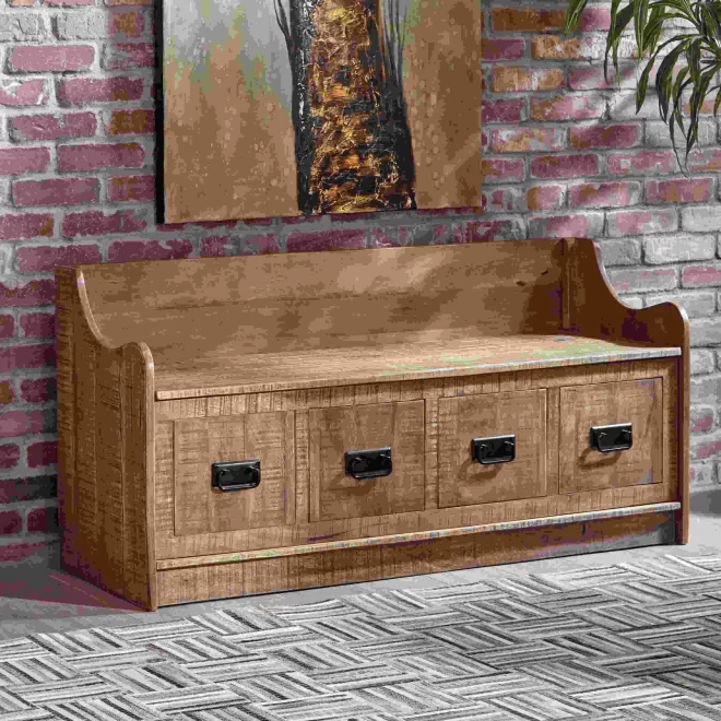 Entryway Bench with Shoe Storage