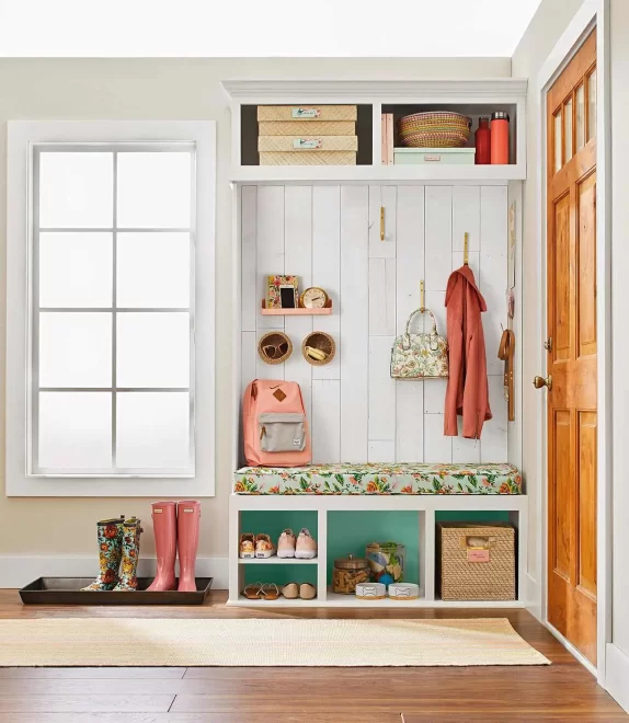 Entryway Bench with Shoe Storage
