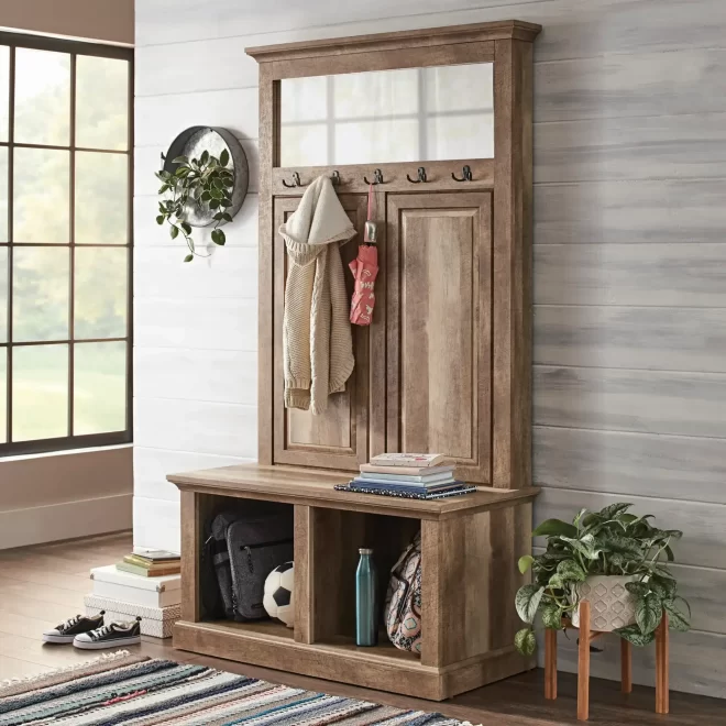 Entryway Bench with Shoe Storage